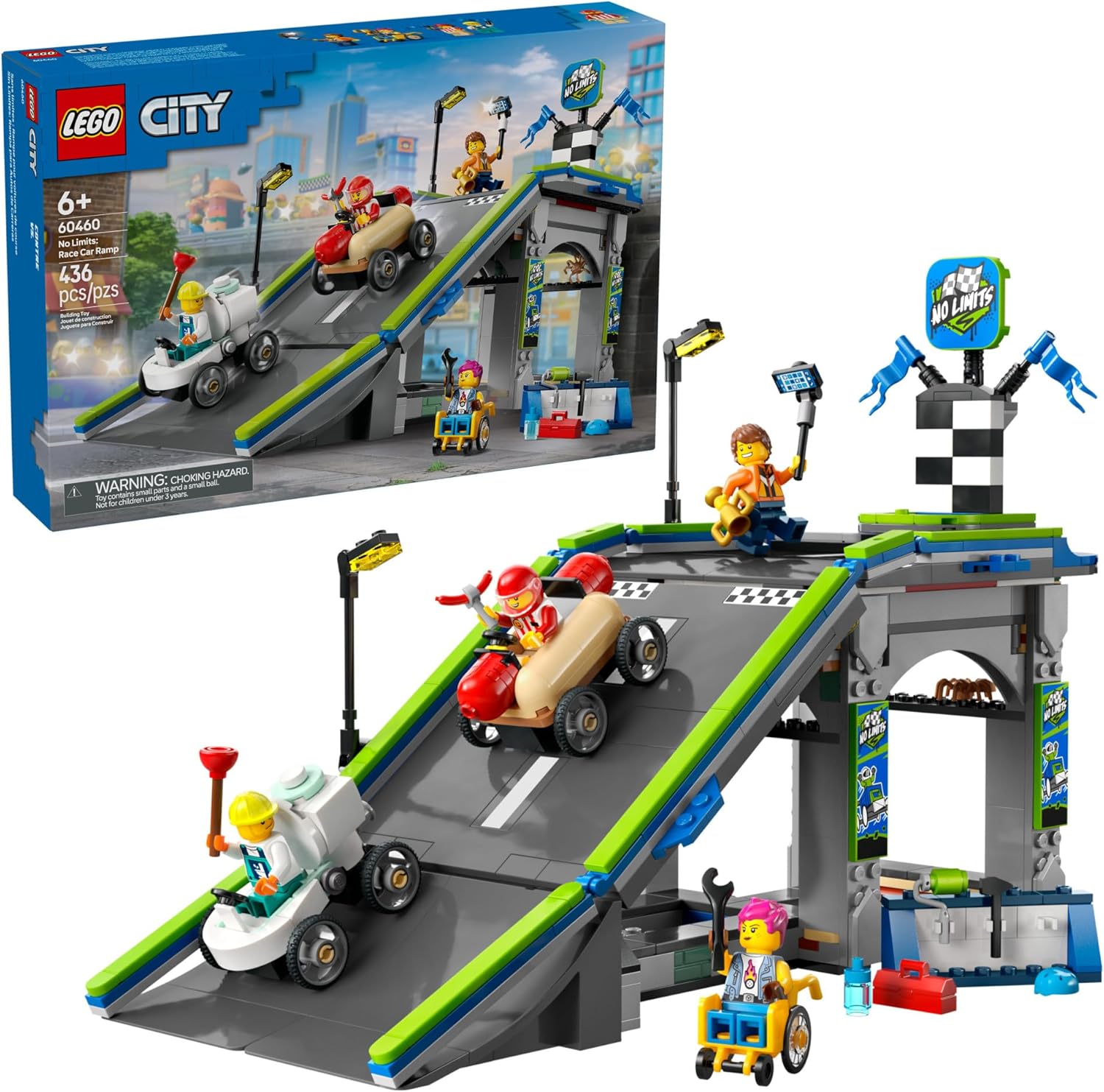 LEGO City No Limits Race Car Ramp Track Toy for Kids Ages 6