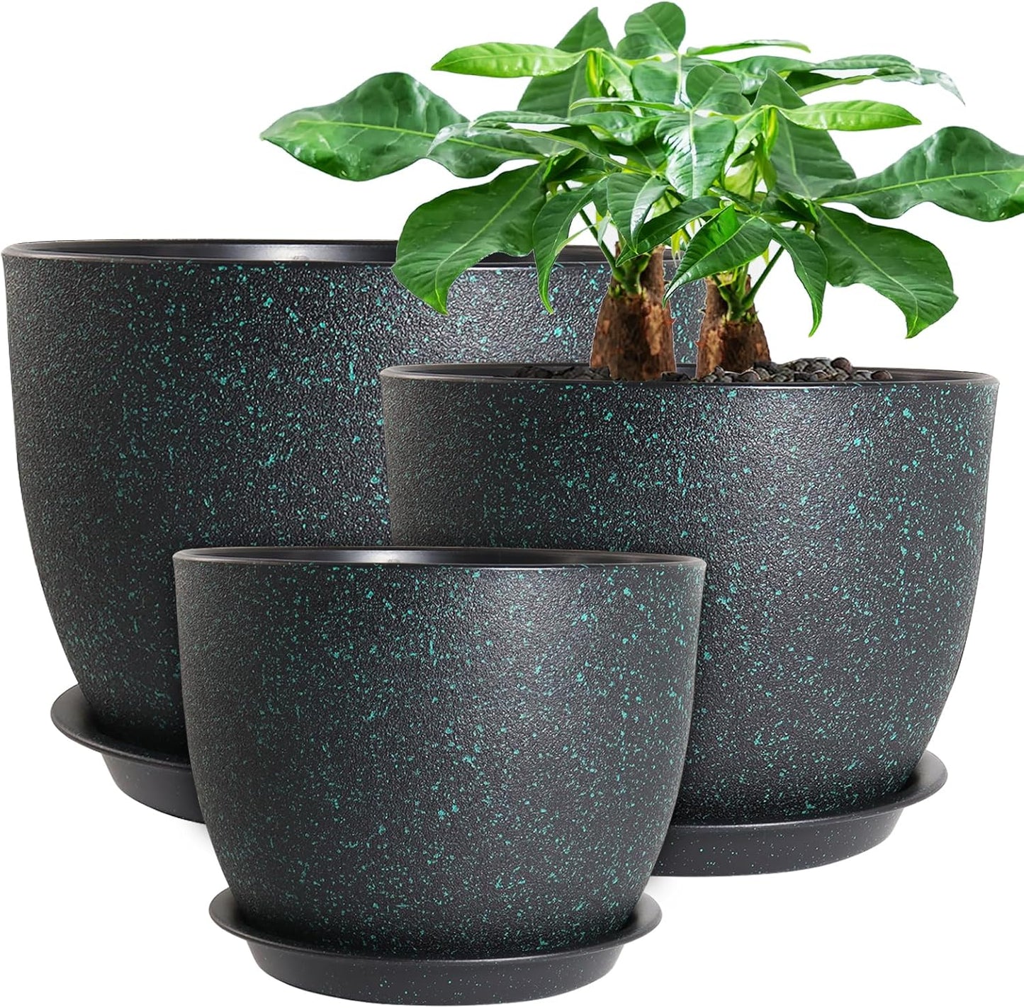 Large Modern Plant Pots with Drainage Holes for Indoor Outdoor Use