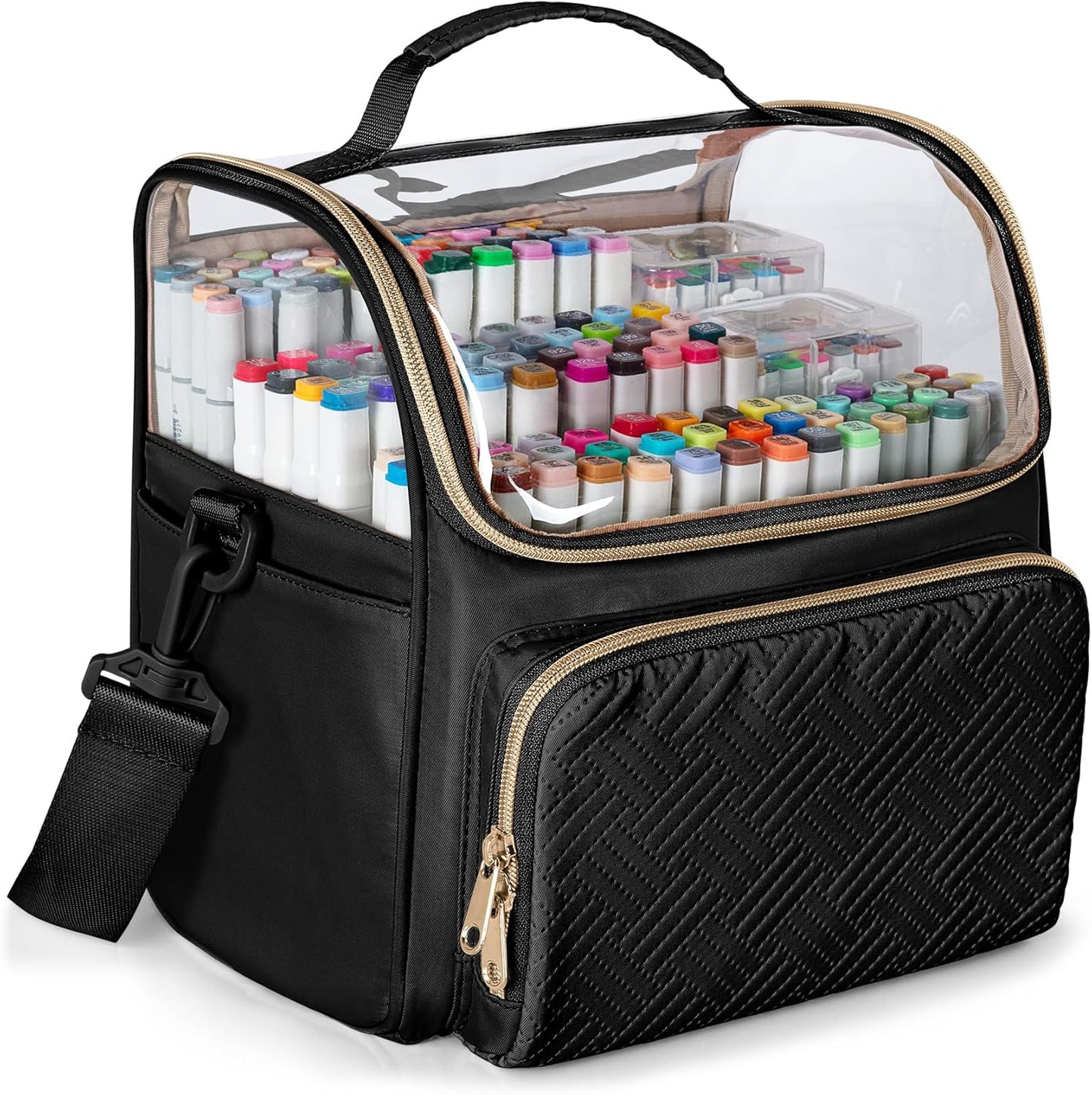 Large Marker Organizer Case for 180 Markers and Art Supplies