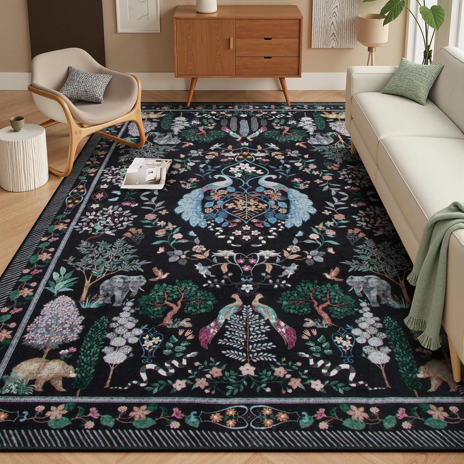 Moynesa Washable 8 x 10 Area Rugs for Living Room and Bedroom