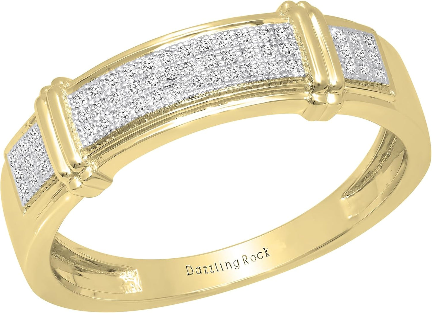 Dazzlingrock Collection 0.20 Cttw Round White Diamond Mens Band