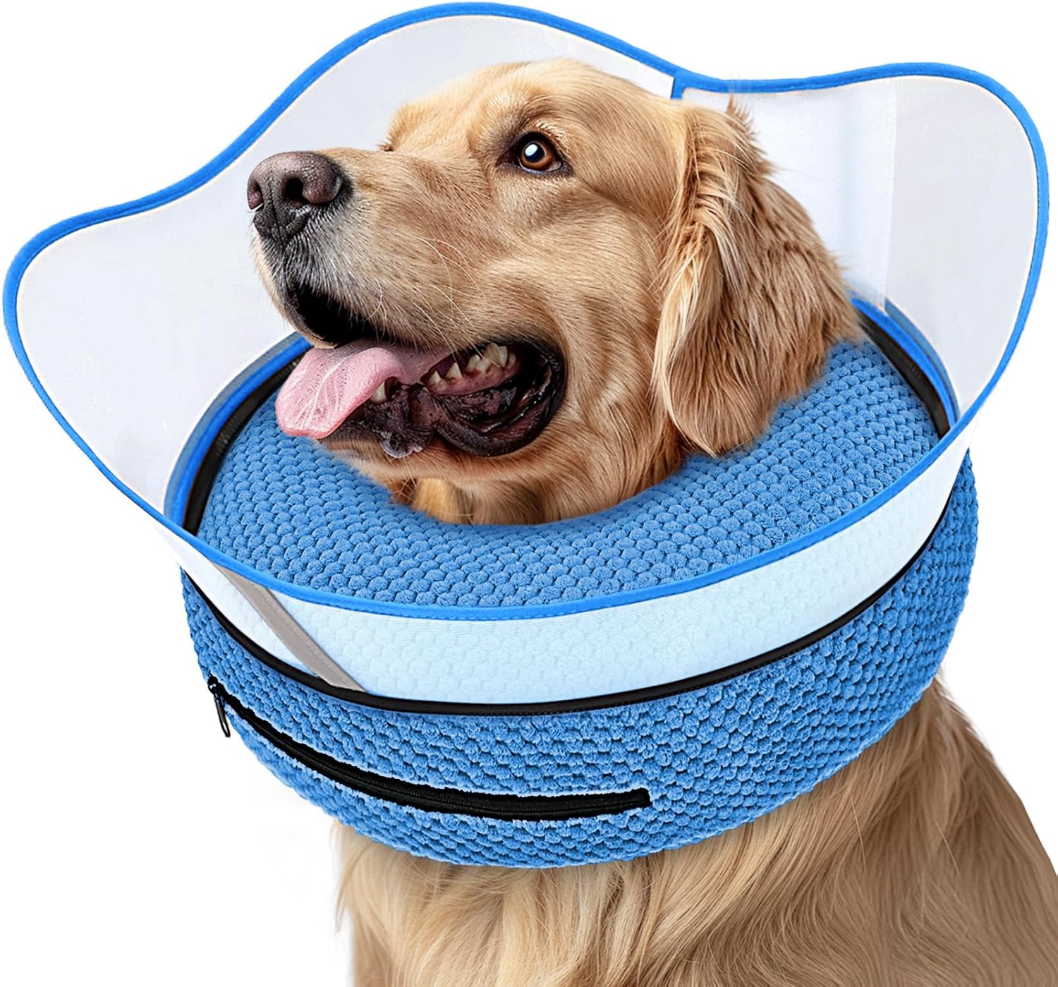 Supet Raised Inflatable Dog Cone Alternative for Recovery Support