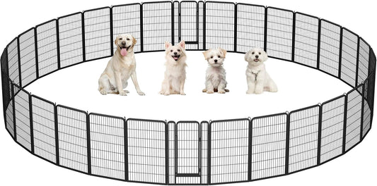 Yaheetech Dog Playpen Outdoor 32 Panels Heavy Duty Pet Fence