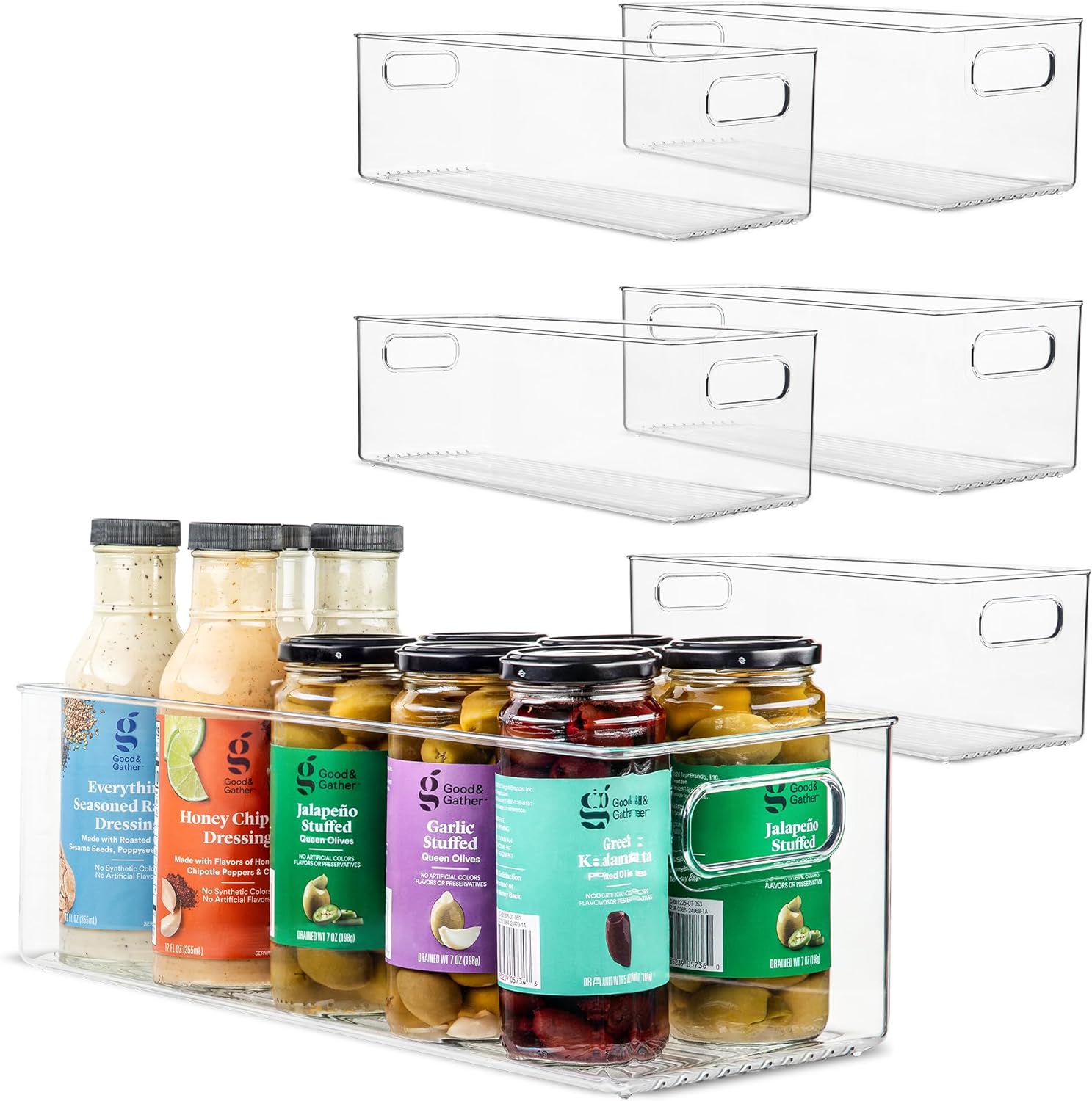 Plastic Food Storage Bins for Organizing Kitchen and Pantry