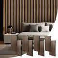 Wood Slat Acoustic Wall Panels 8PC 23.62in x 11.22in - Walnut Noise