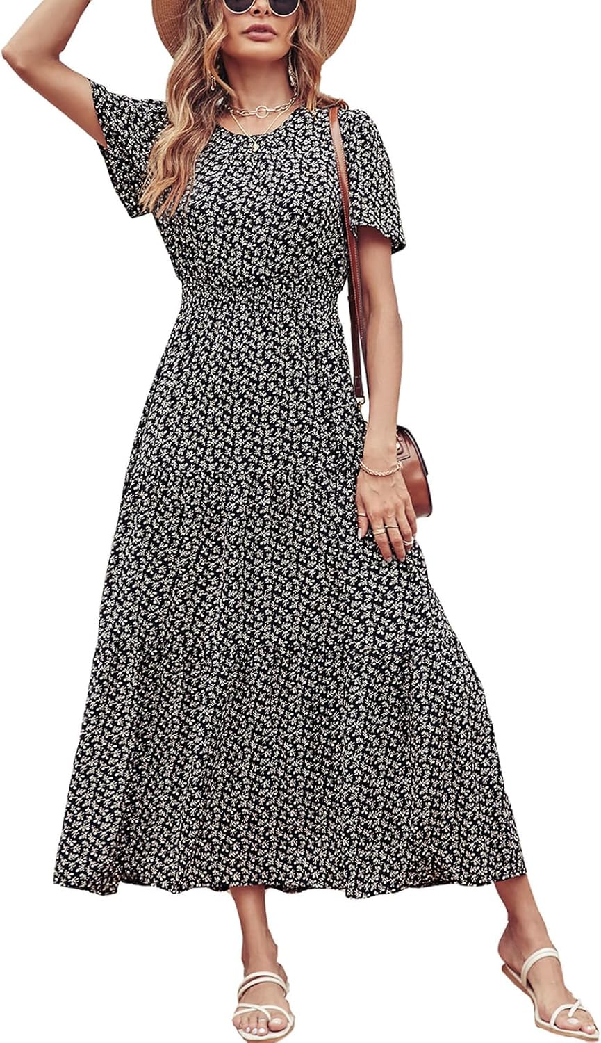 PRETTYGARDEN Women's Summer Casual Floral Maxi Dress for All Occasions