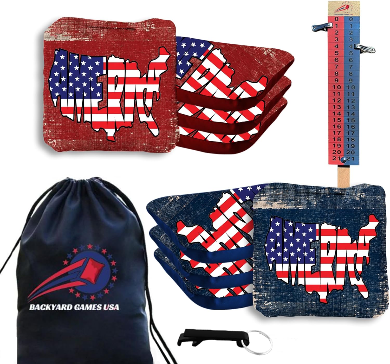 Pro Cornhole Bags Set of 8 for Tournament Play - USA Made