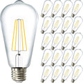 Sunco ST64 LED Edison Bulbs 20 Pack - Clear Vintage Filament (6000K)