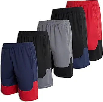 Real Essentials Boys' 5-Pack Mesh Active Basketball Shorts Review
