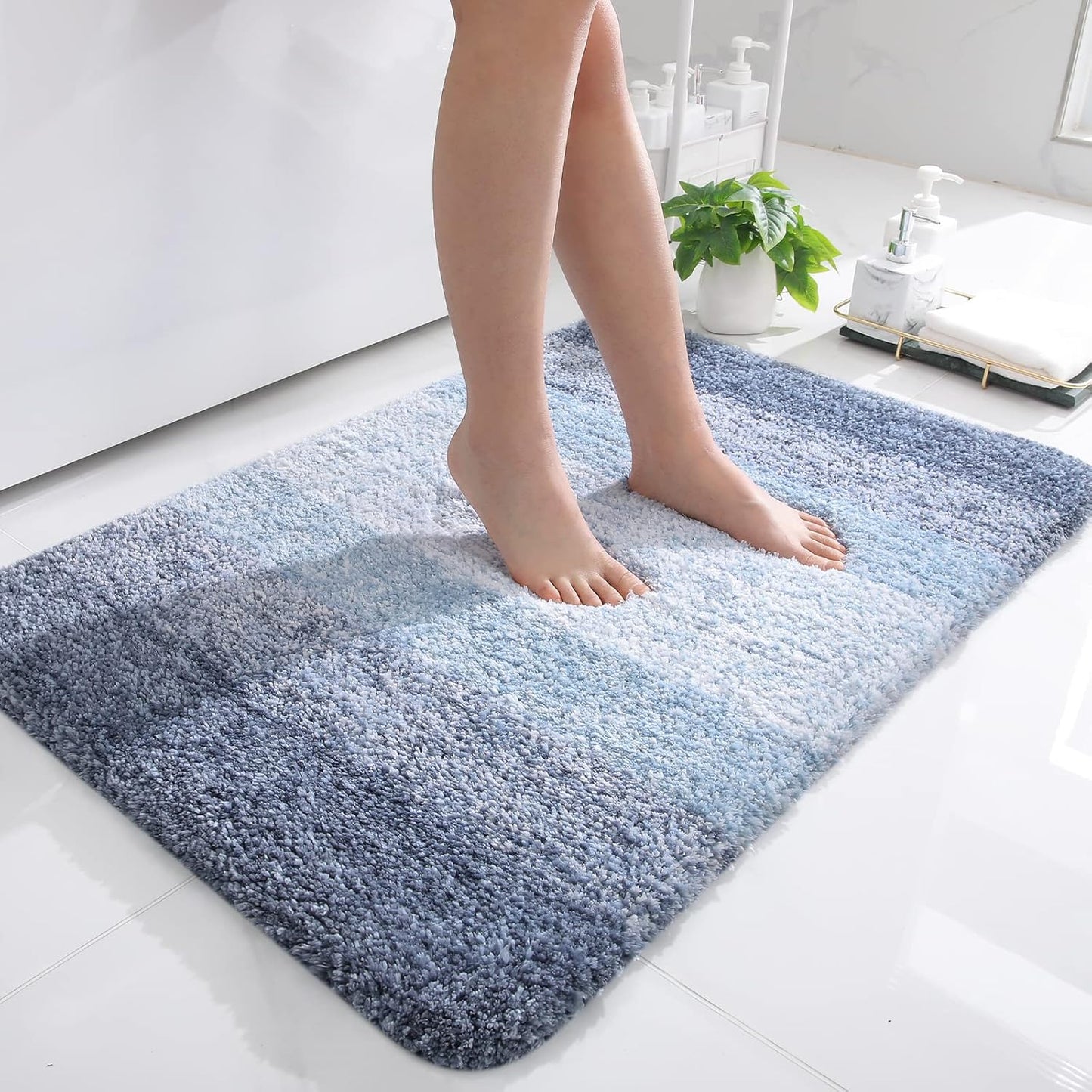 OLANLY Bathroom Rugs Mat 36x24 - Soft Absorbent Microfiber