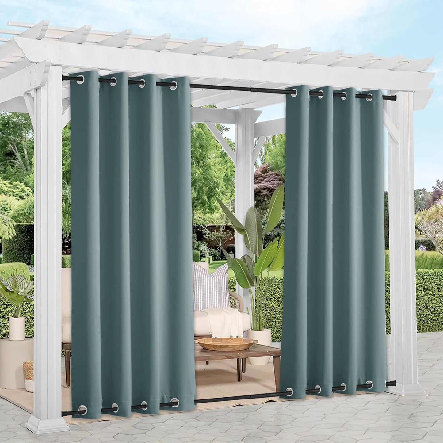 NICETOWN Waterproof Outdoor Curtains for Patio Privacy & Style