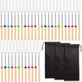 Marshmallow Roasting Sticks 36 Pcs - Extendable 12 to 32 in Skewers