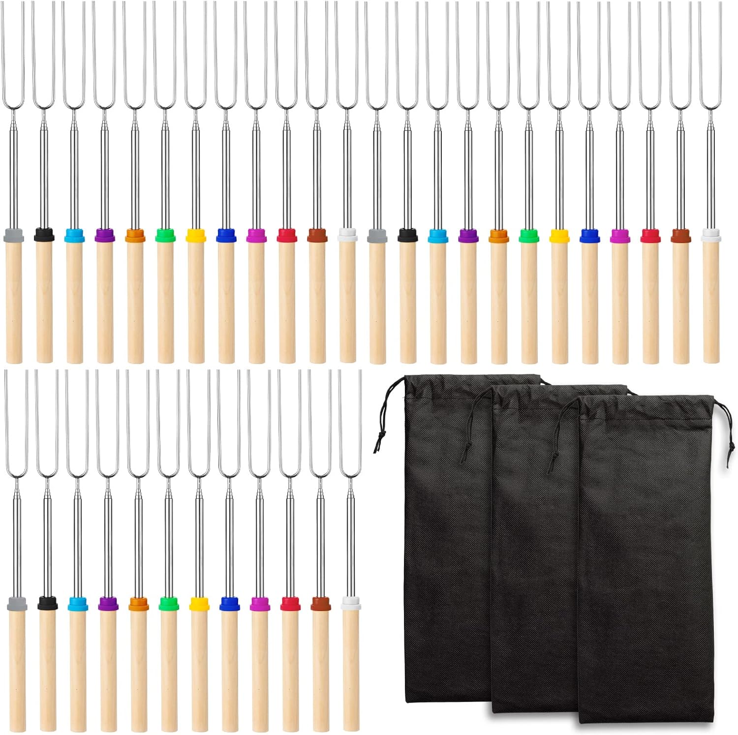 36 Pcs Marshmallow Roasting Sticks for Campfire Cooking Fun