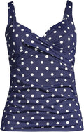 Lands' End Women's Wrap Underwire Tankini Top - Supportive Swim Shape