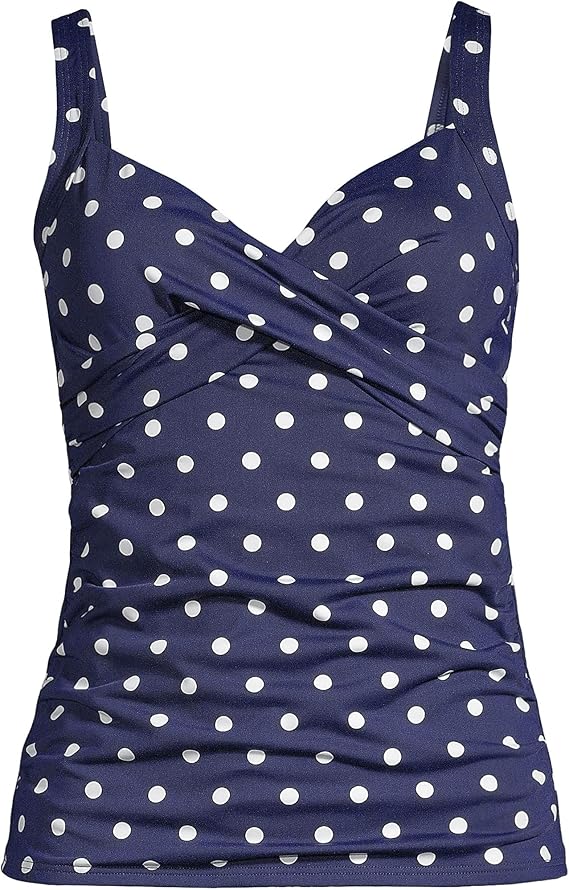 Lands' End Women's Wrap Underwire Tankini Top Swimsuit Review