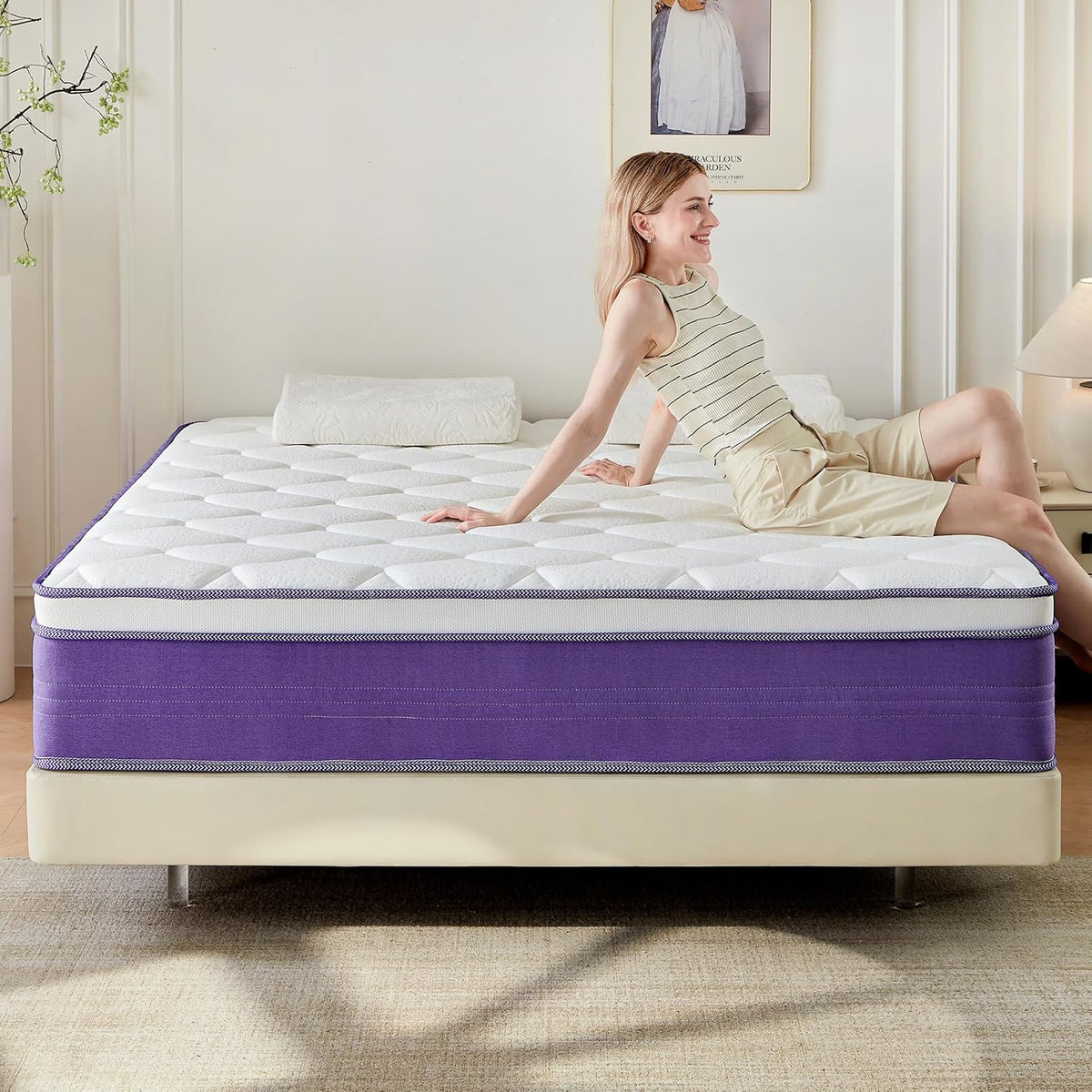 Queen Size Mattress with Memory Foam and Pocket Springs for Comfort