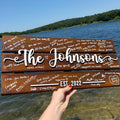 Personalized Wooden Wedding Guest Book Sign - Custom Family Name