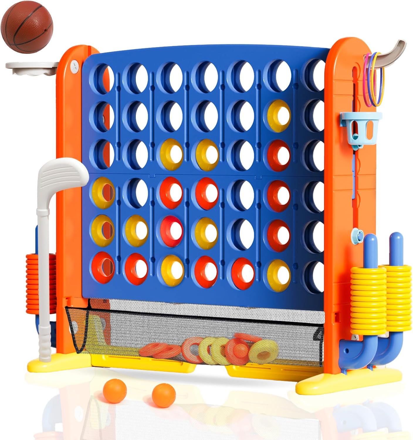 Giant 4-in-A-Row Connect Game Set for Family Fun Outdoors