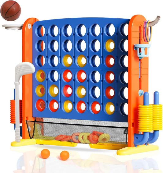 Giant 4-in-A-Row Connect Game Set for Family Fun Outdoors