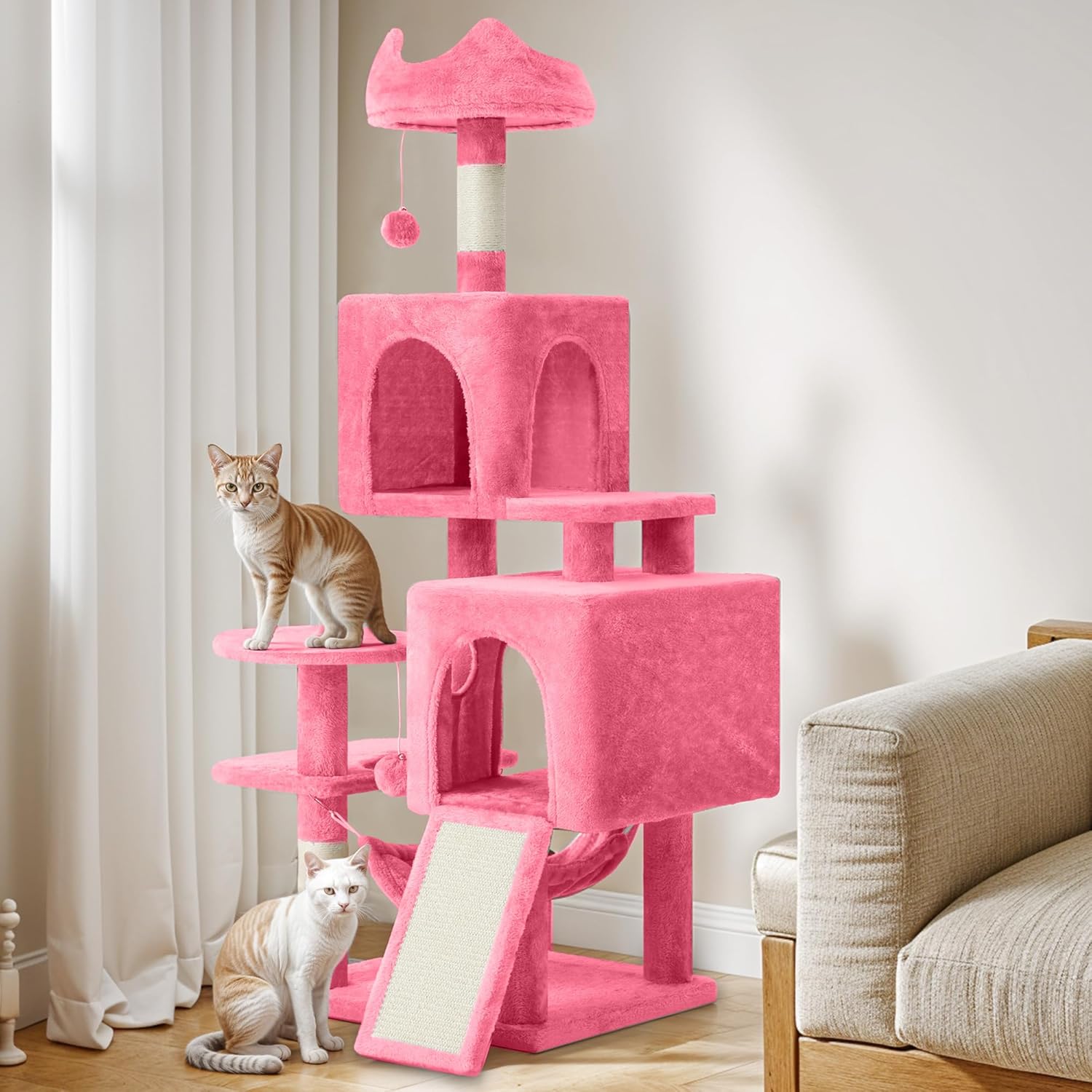YITAHOME 54in Cat Tree Tower Condo for Multi-Level Fun