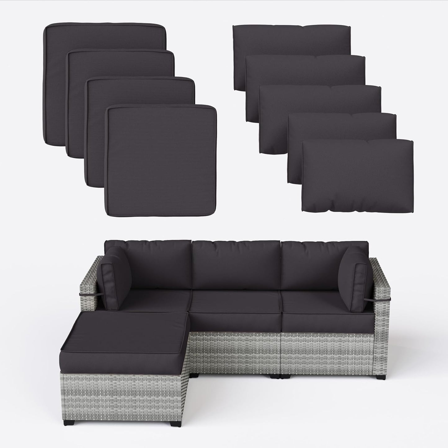 9 Pcs Outdoor Patio Cushions Covers Replacement Waterproof Set