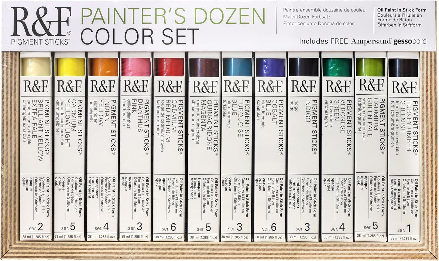 Professional Oil Pigment Stick Set of 12 Colors for Artists