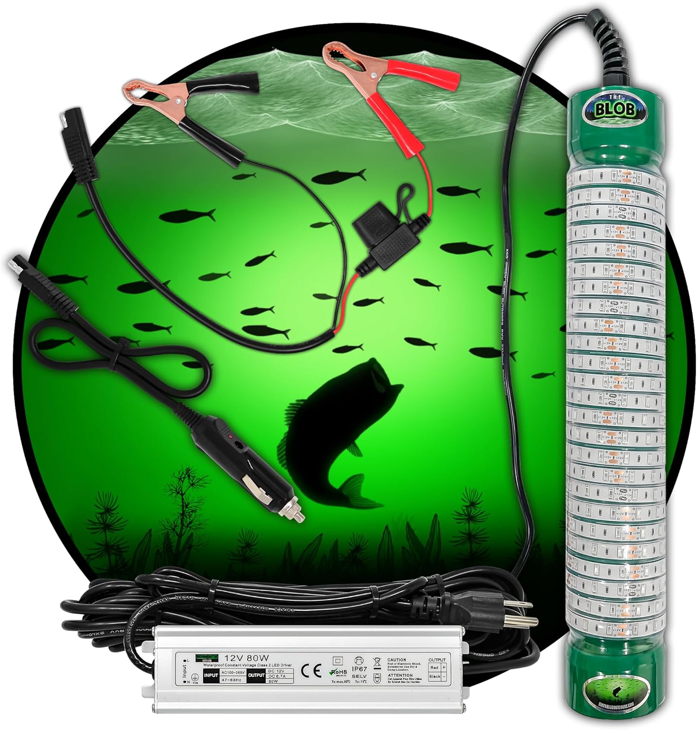 Underwater Fishing Light for Docks and Boats - 15000 Lumen
