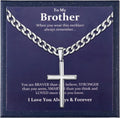 Besteel 925 Sterling Silver Cross Necklace 5mm Curb Chain - Durable