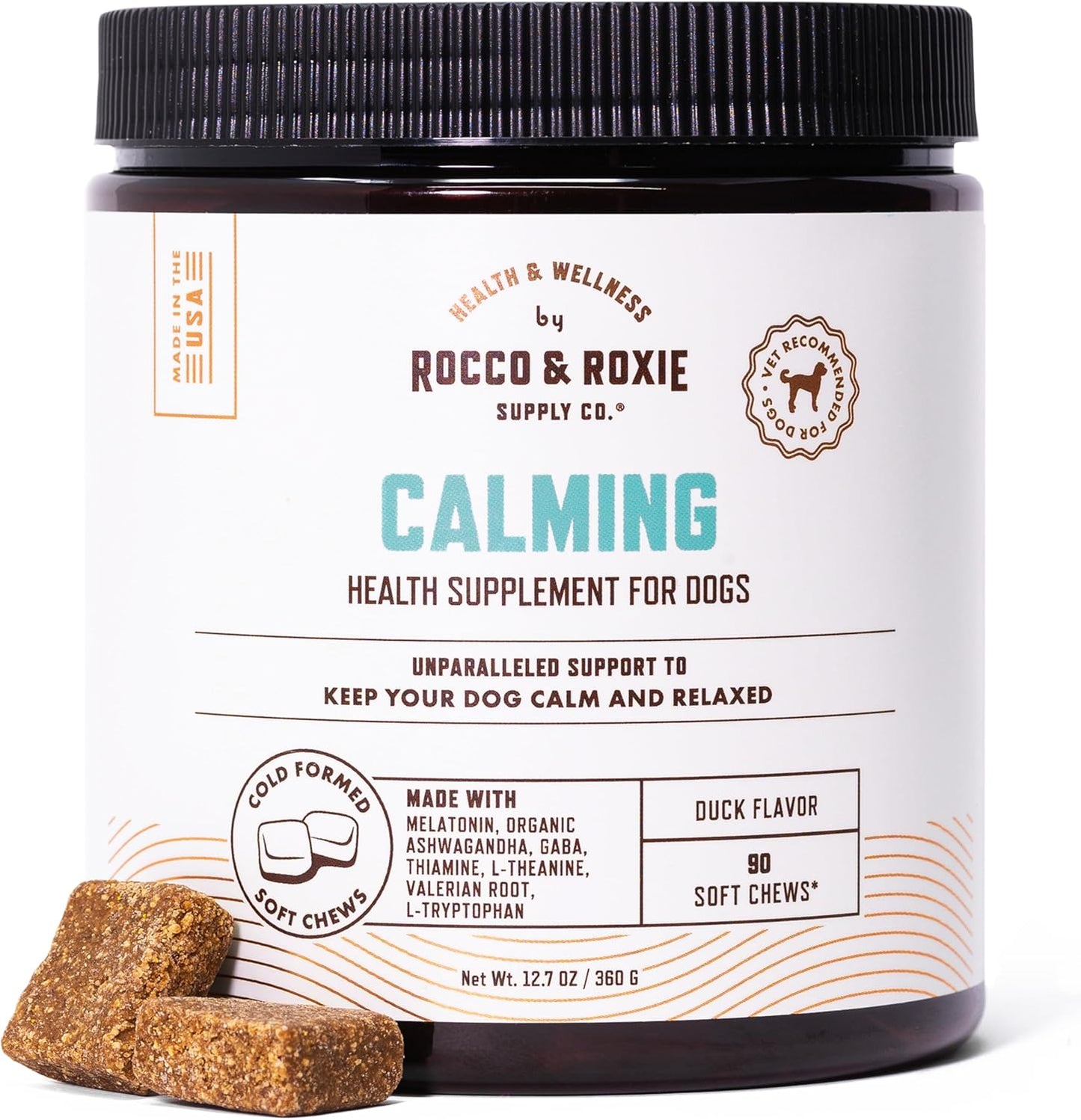 Rocco & Roxie Calming Chews for Dogs - Stress Relief Treats