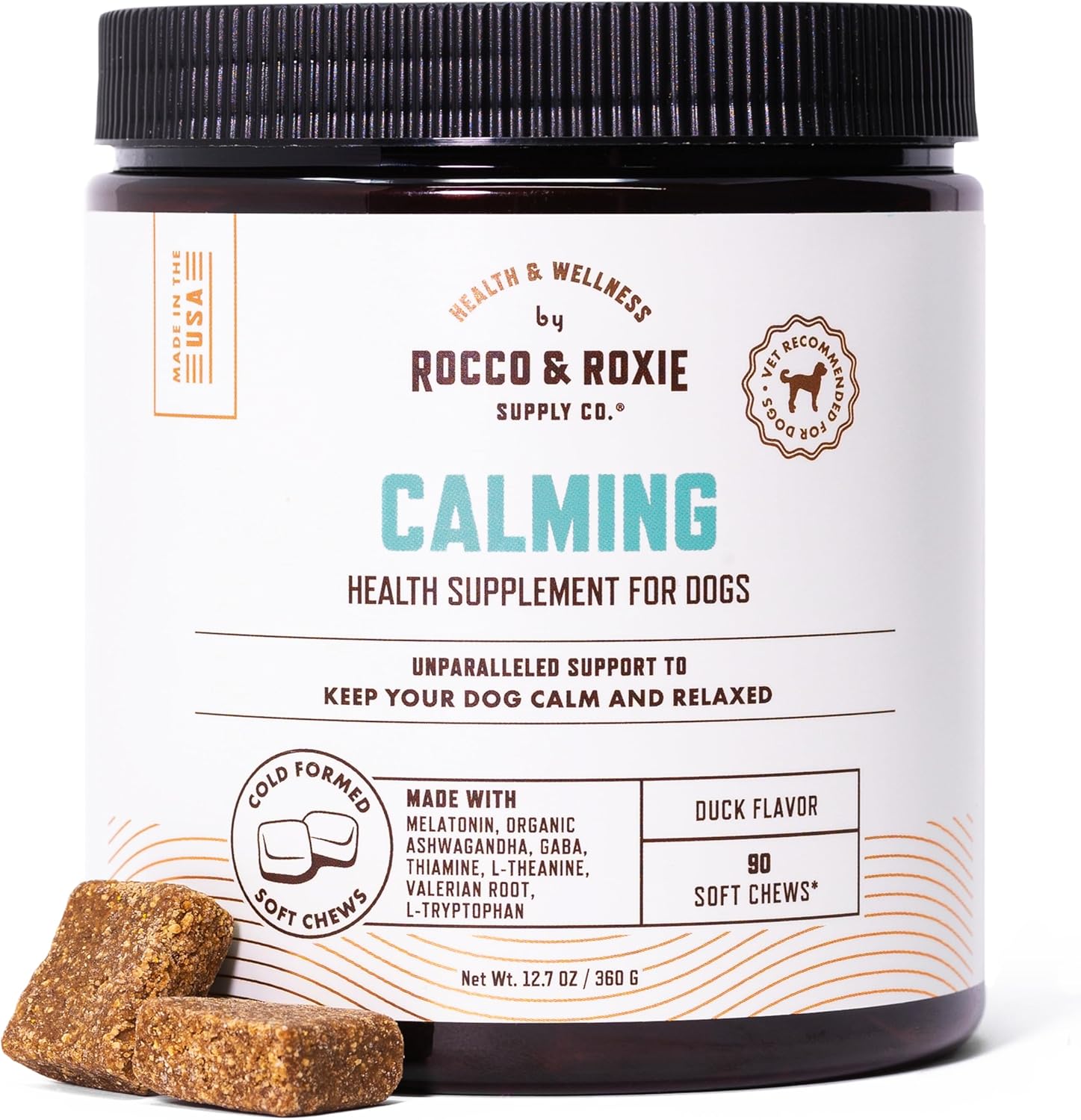Rocco & Roxie Calming Chews for Dogs - Stress Relief Treats