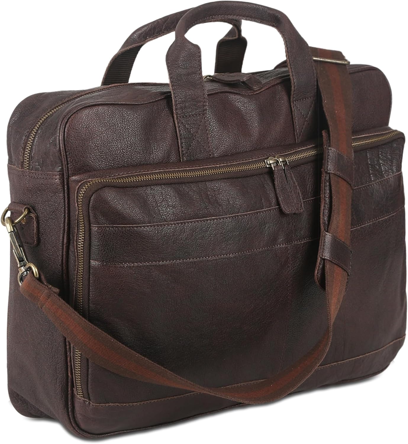 Leather Briefcase for 18 Inch Laptop - Best Office Satchel Bag