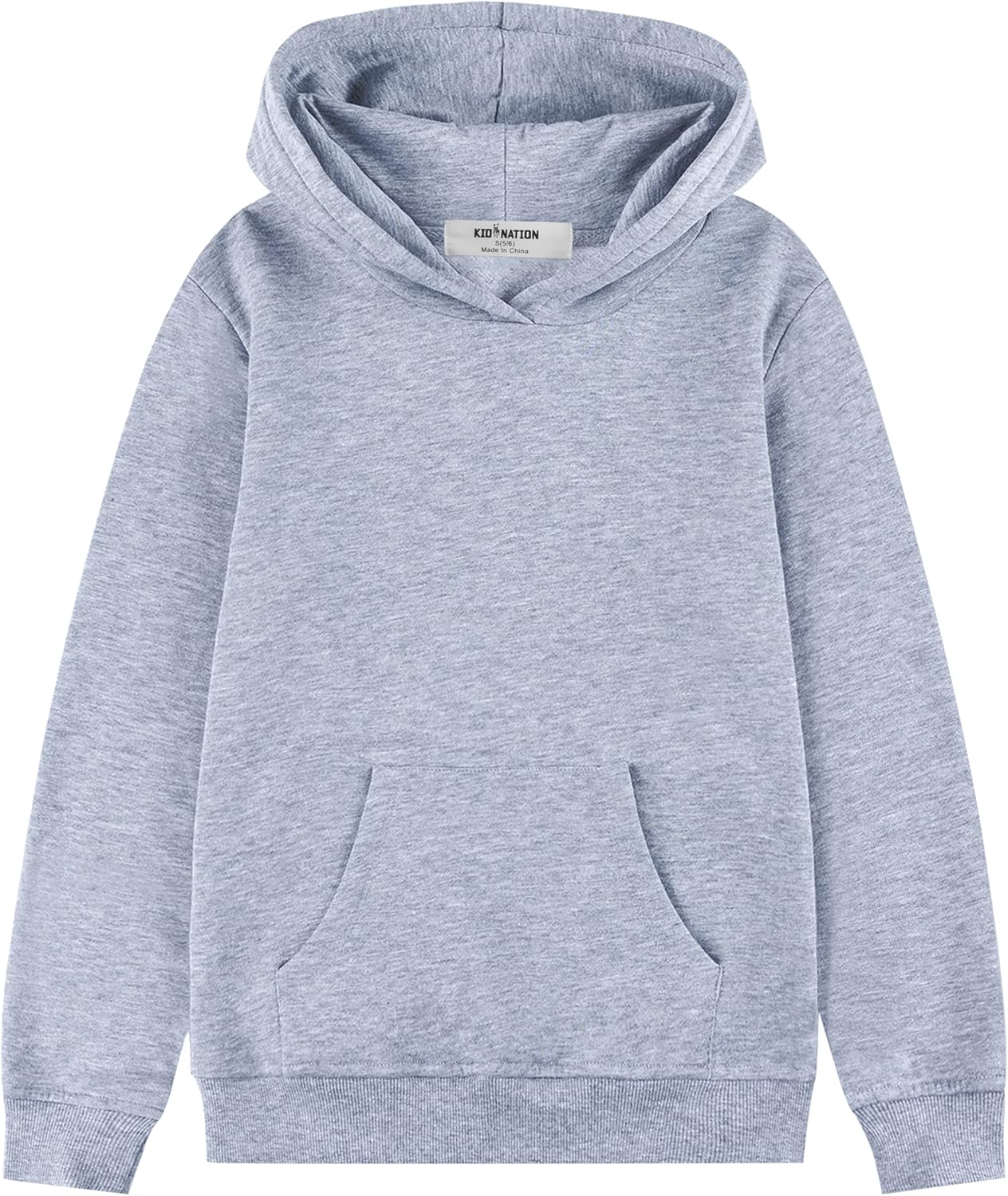 Kid Nation Kids' Soft Brushed Fleece Pullover Hoodie for All