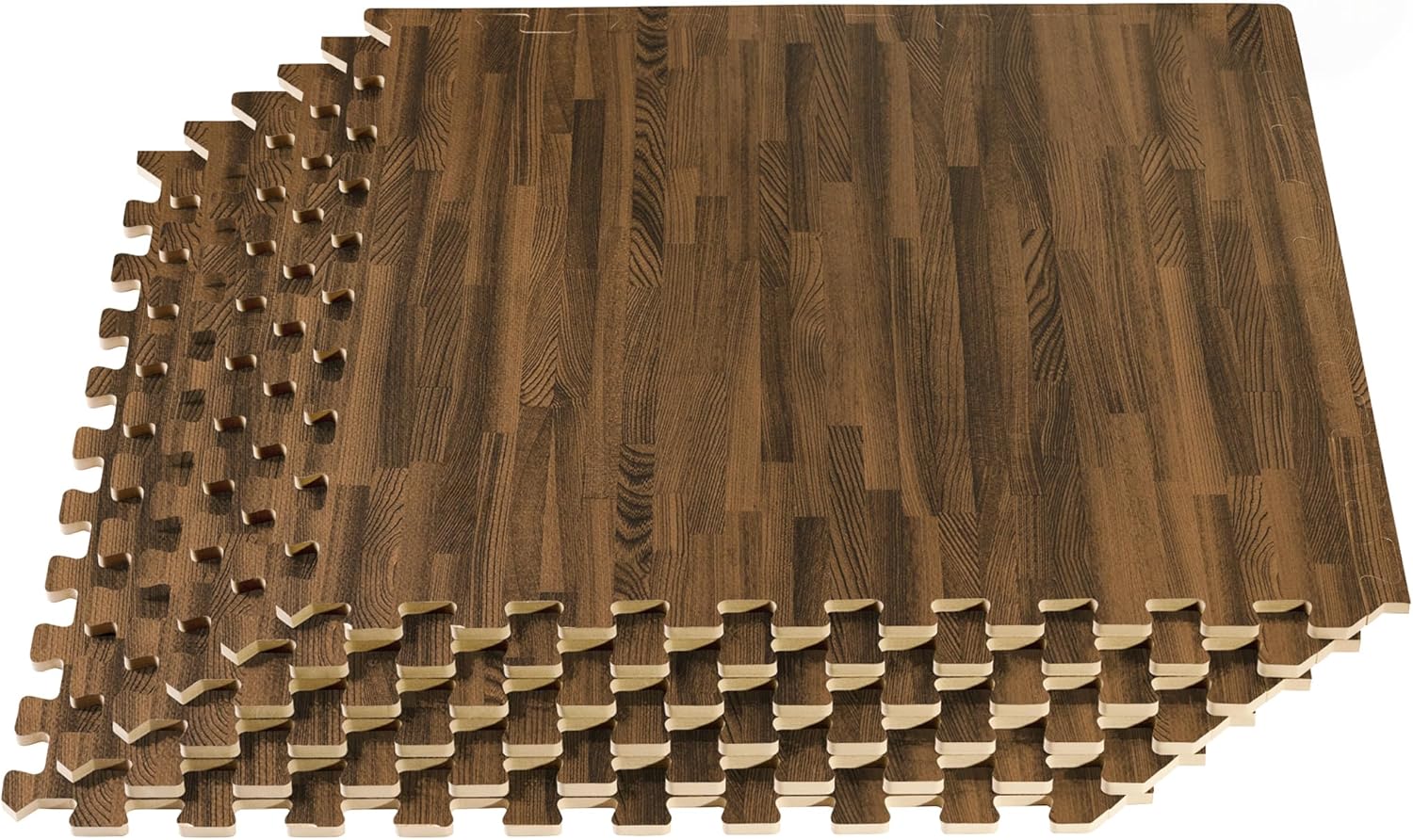 Forest Floor Premium Wood Grain Foam Tiles for Stylish Flooring