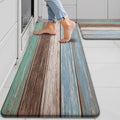 MAYHMYO Anti Fatigue Kitchen Mat Set of 2 Teal Comfort Mats