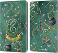 Harry Potter Slytherin Pattern Deathly Hallows Leather iPad 9.7 Case
