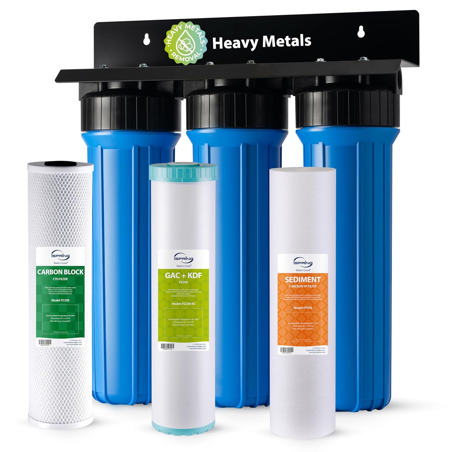 iSpring WGB32B-KS Whole House Water Filter System for Clean Water