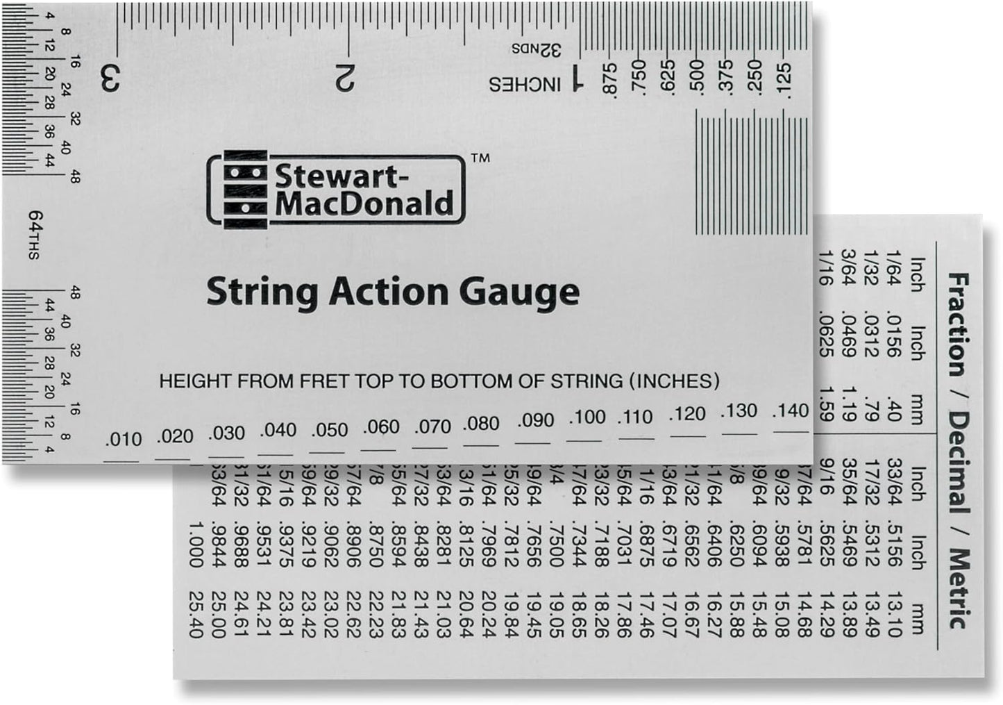 StewMac String Action Gauge for Accurate Guitar Setup