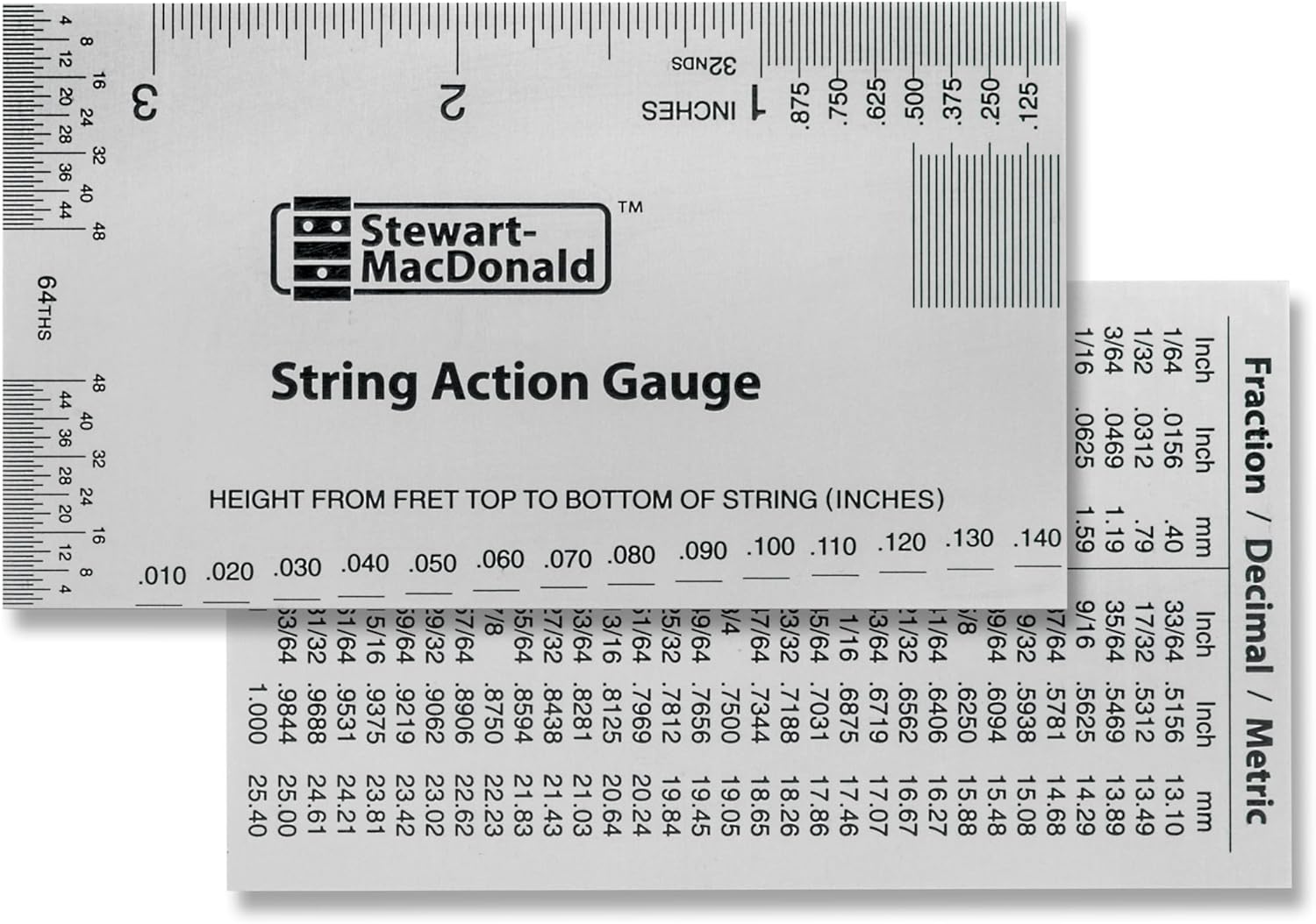 StewMac String Action Gauge for Accurate Guitar Setup