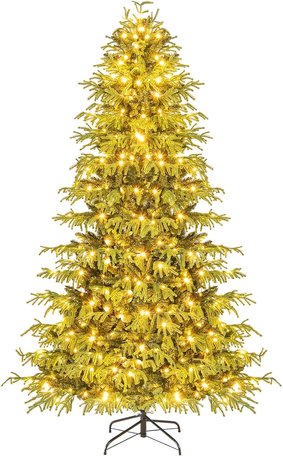 Goplus 7 FT Pre-Lit Artificial Christmas Tree for Holiday Cheer