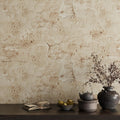 VaryPaper 32in x 354in Distressed Tan Cracked Concrete Wallpaper