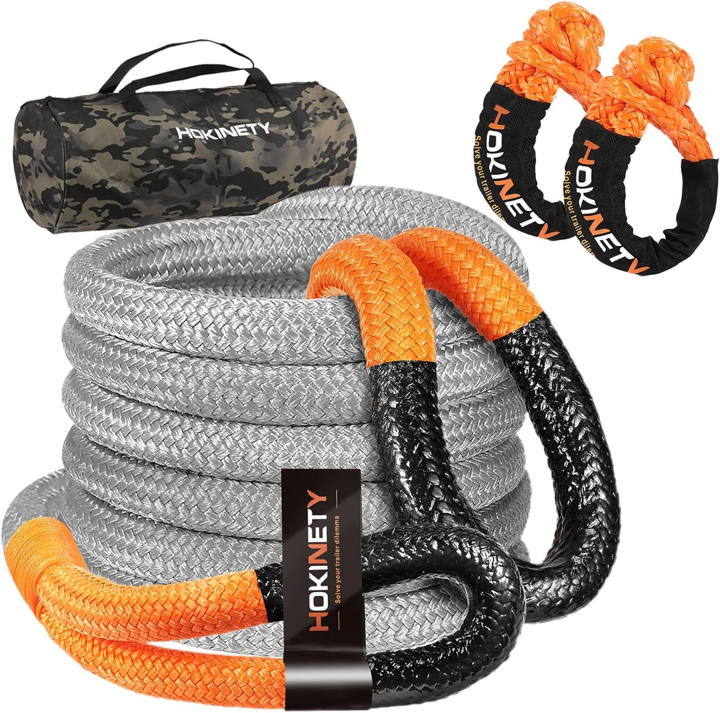 Kinetic Recovery Tow Rope 1-1/8in x 30ft 48000LBS Snatch Strap