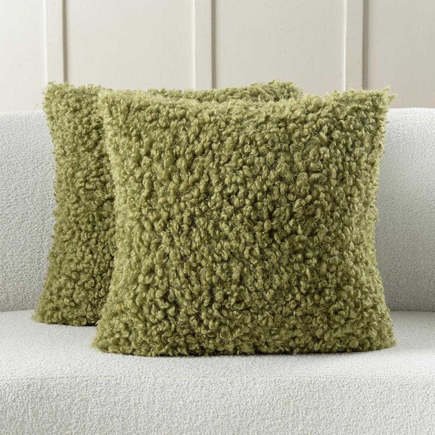 FUTEI Olive Green Decorative Throw Pillow Covers for Modern Decor