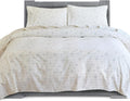 100% Turkish Cotton Flannel Sheet Set Full - Snowflake Ivory, 4-Piece