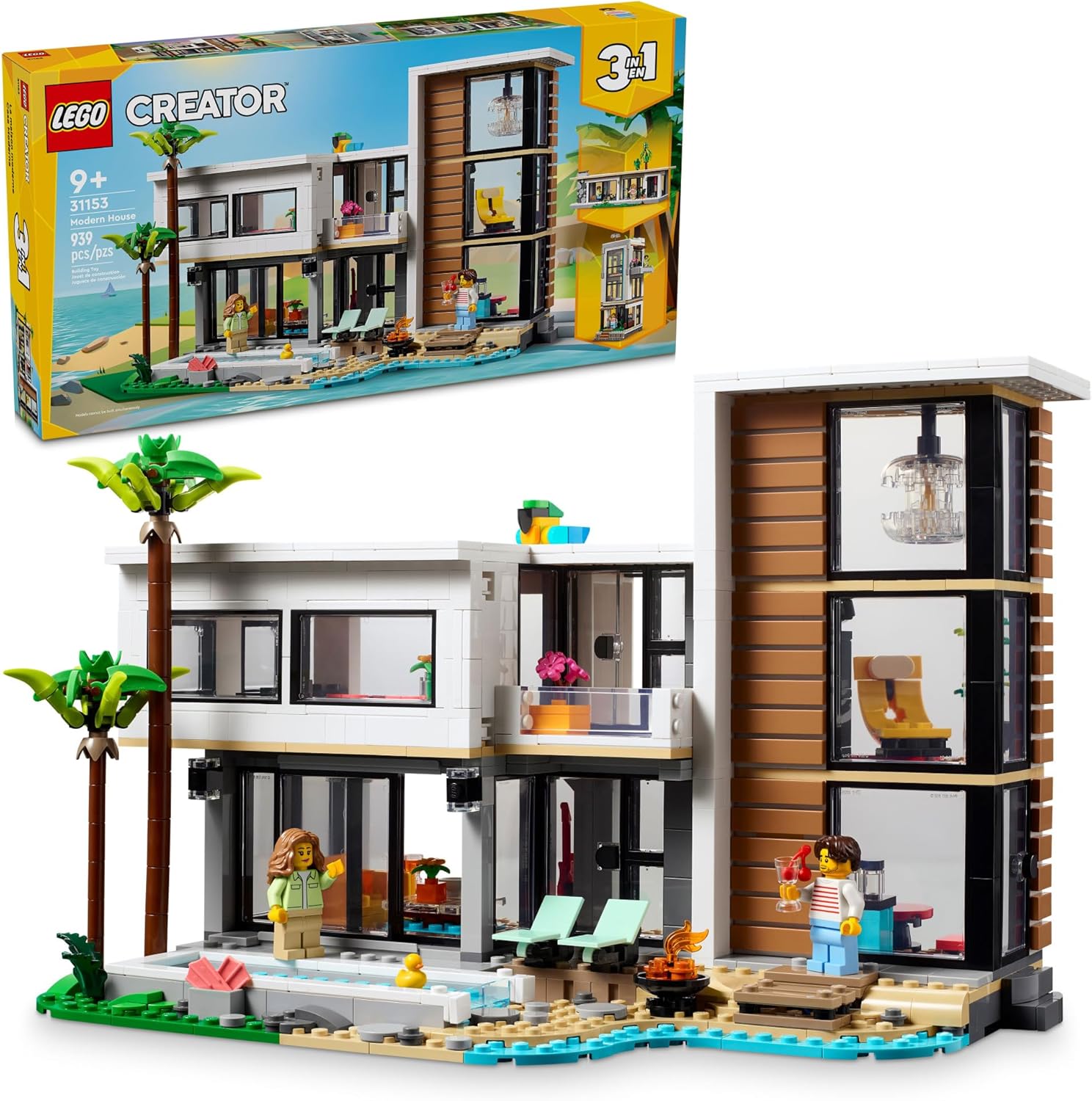 LEGO Creator 3 in 1 Modern Toy House Building Set for Kids