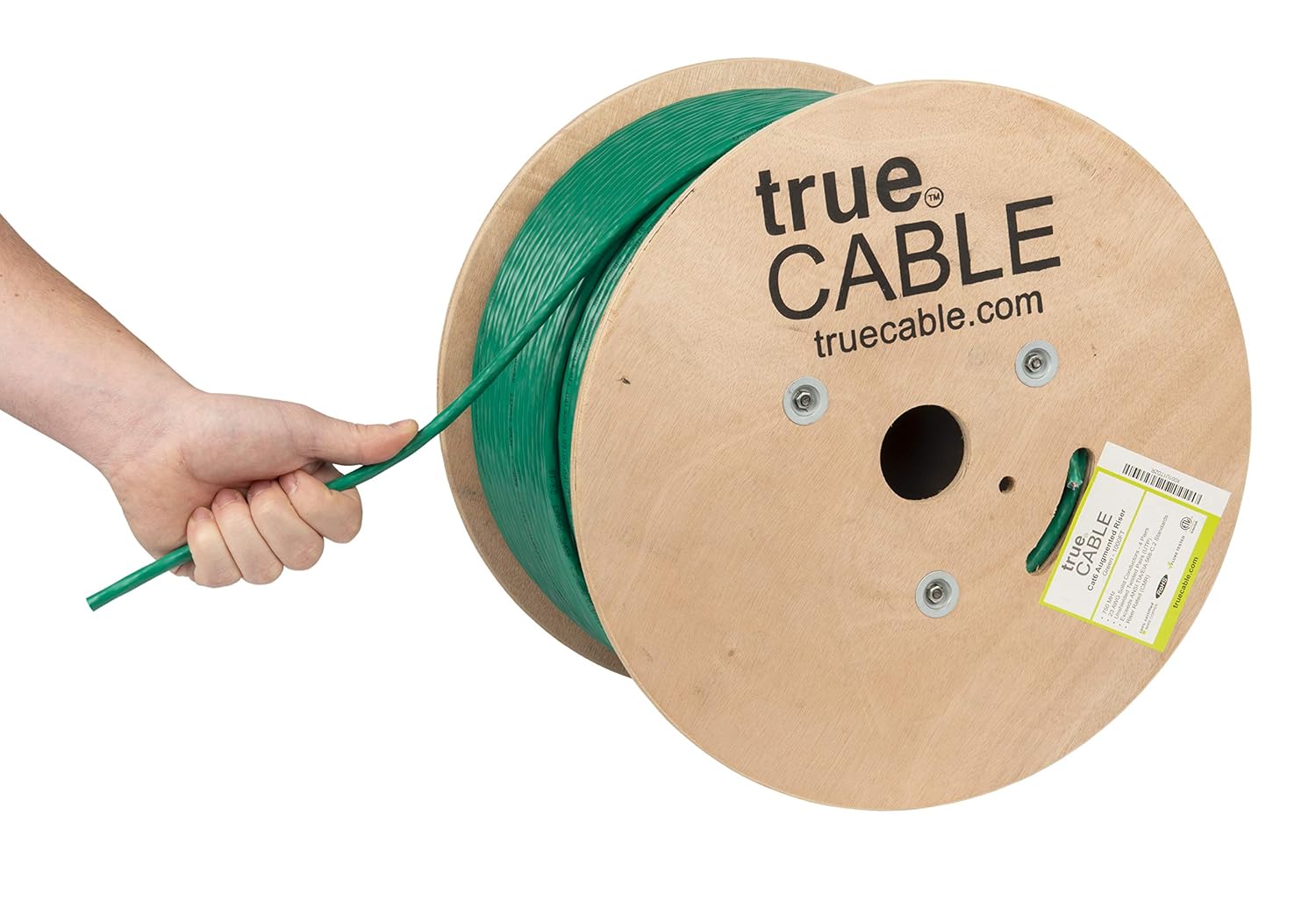 TRUE CABLE Cat6A Riser Bulk Ethernet Cable for High-Speed Networking