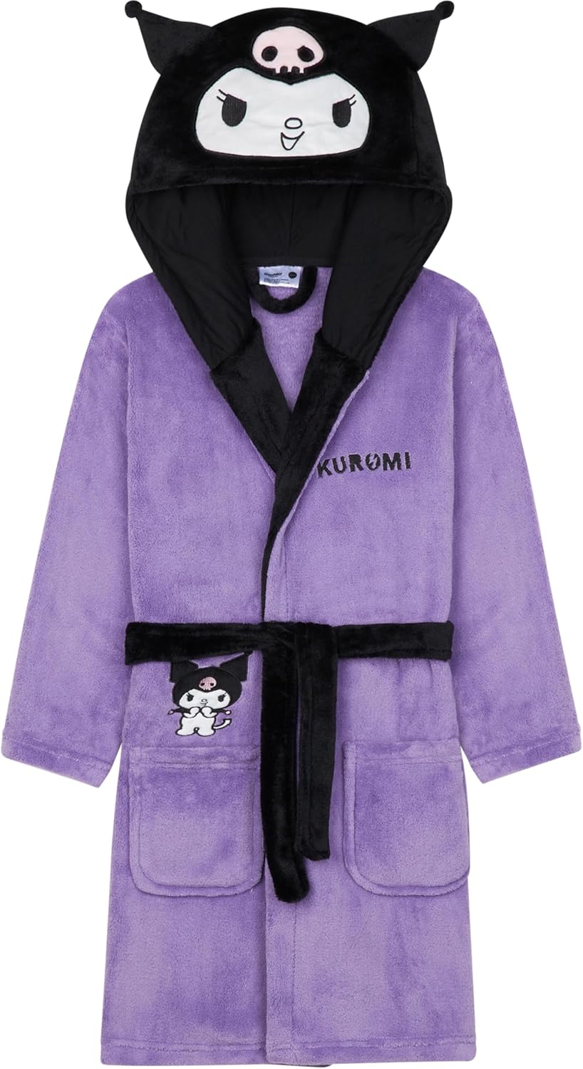 Hello Kitty Fleece Hooded Bath Robe for Girls and Teens