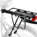 Rear Bike Rack w Fender & Large Reflector - Heavy Duty Pannier Rack