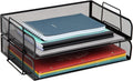 Mind Reader Stackable Paper Tray Desktop Organizer - Sleek 2-Piece