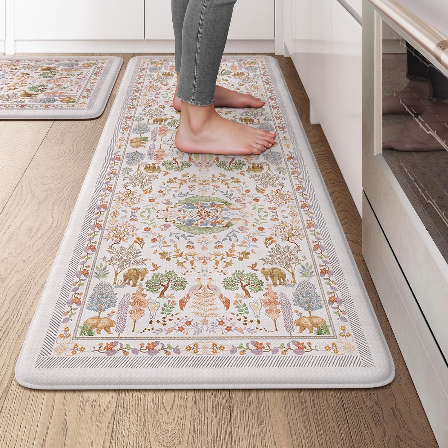 KIMODE Anti Fatigue Kitchen Mat Set for Comfort and Style