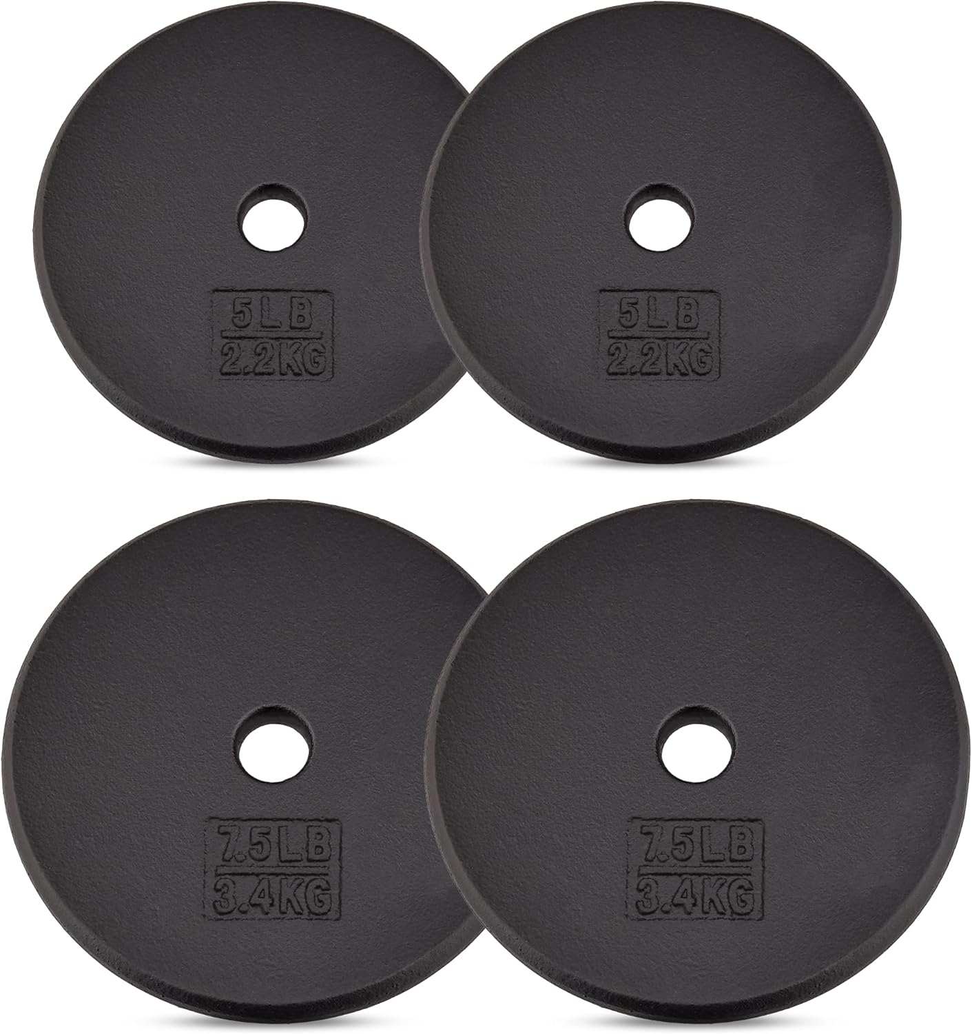 Yes4All Standard 1in Cast Iron Weight Plate for Strength Training